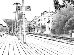 Ausmalbilder Malvorlagen Zug Und Bahnhof Malen Und