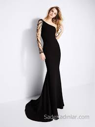 Pronovias 2018 Abiye Modelleri Siyah Uzun Balik Tek Kolu Kristal Tul Ve Tas Islemeli Kiyafet Kombinleri Balo Elbiseleri The Dress Yazlik Kiyafetler