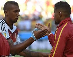 Germany's defender jerome boateng and his brother ghana's forward kevin. It S A Sibling Rivalry As Germany S Jerome Boateng Marks His Brother Ghana S Kevin Prince During World Cup Clash Daily Mail Online