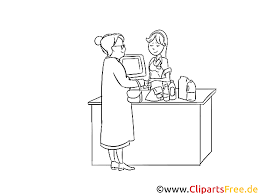 Beantrage unseren newsletter und werde über kostenlose bilder informiert. Verkauferin Schwarz Weiss Clipart