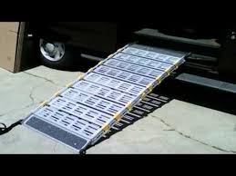 Omecal 4′ wheelchair ramp threshold portable ramps. Roll A Ramp Portable Wheelchair Ramp By Bild Youtube