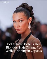 Bella Hadid returned to the Victoria's Secret Fashion Show—and debuted new  ultra-blonde hair. Click the link below to see her new hair and the  bombshell looks she walked the runway in ⬇️.