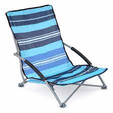 Beach chairs sit low to the ground, so you can lounge comfortably with your toes in the sand and listen to the waves crash. Low Folding Beach Chair Trail Outdoor Leisure