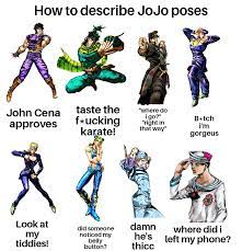 Jojo Poses Be Like: | /R/Shitpostcrusaders/ | Jojo's Bizarre Adventure |  Know Your Meme