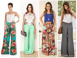 Calça Estampada Preta E Branca Como Usar Calcas Pantalonas Coloridas E Com Blusa De Uma So Cor Roupas Femininas Pantalona Roupas De Primavera