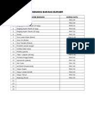 0 ratings0% found this document useful (0 votes). Barang Keperluan Dapur In English Barang Baru