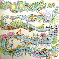 Subscribe to the black river art channel on youtube too. Enchanted Forest River Gekleurd Door Marianne In Het Boek Het Betoverde W Enchanted Forest Coloring Book Enchanted Forest Coloring Basford Enchanted Forest