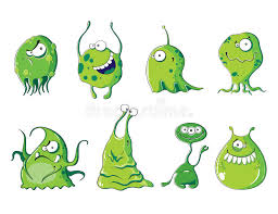 Microbi E Batteri Del Fumetto Illustrazione Vettoriale - Illustrazione di illustrazione, vettore: 60241907