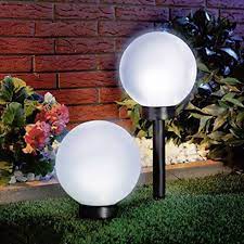 With 10 bulbs per light and a motion sensor, you can rest assured that your dark pathway will be illuminated when it matters the most. 2pcs Large Led Solar Powered White Globe Ball Garden Lights Stake Post Lamp Set Pendant Drop Ornaments Aliexpress