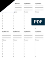 There are a variety of different formats, with the number of questions per round, number of rounds and number of rounds per page changing, and each answer sheet can either be viewed in pdf or ms word. Trivia Answer Sheets Pdf