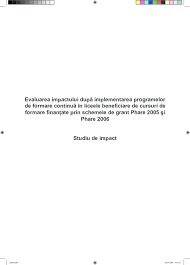 0 ratings0% found this document useful (0 votes). Pdf Evaluarea Impactului DupÄƒ Implementarea Programelor De Formare ContinuÄƒ In Liceele Beneficiare De Cursuri De Formare FinanÅ£ate Prin Schemele De Grant Phare 2005 Si Phare 2006 Studiu De Impact Bogdan Voicu Academia Edu