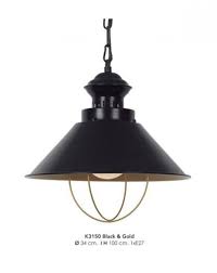 The progress lighting copan 28.75 inch indoor/outdoor ceiling fan is in matte black finish with gold trim. Casa Padrino Pendant Lamp Ceiling Lamp Black Gold Industrial Design 34 Cm Diameter Industrial Lamp Light Industrial Light