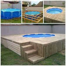 Pool Mit Holzeinfassung Diy Hinterhof Pool Terrasse Pool Im Garten