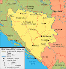 This map shows a combination of political and physical features. Bosnia And Herzegovina Map And Satellite Image