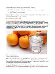 Di antaranya vitamin e, b6, b3, b12 dan madu. Vitamin C Buah