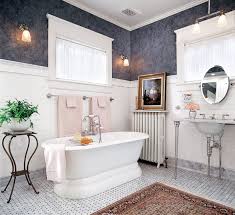 Romantic Decor Paired With Carrara Marble Tiles And Blue Gray Venetian Plaster Walls Are Param Victorian Style Bathroom Victorian Bathroom New Bathroom Designs