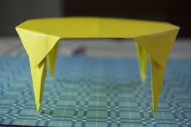 How To Make A Paper Table Origami Paper Size 21x21 Cm How To Make A Origami Origami Table Paper Table Origami Furniture
