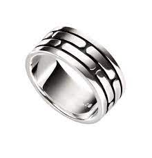 Silver Textured Stone Effect Ring Mens Jewelry Rings Engagement Rings