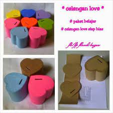 Celengan Khas Flanel Bagus Terdapat Model Tabung Love Kotak Rumah Bebahan Dasar Dari Karton Tebal 3mm Atau 5mm Celengan Tutorial Kerajinan Kain Flanel