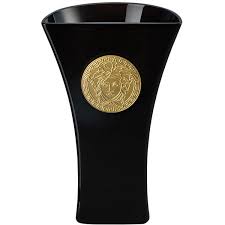 Versace Medusa Madness Black Vase 28cm 650 Liked On Polyvore Featuring Home Home Decor Vases Black Colored Va Versace Home Trending Decor Black Vase