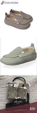 Old Soles Gray Baby Boat Shoes Size 19 6 9 Month New With