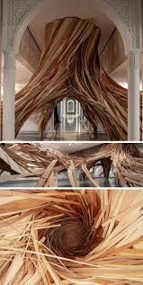 Giant Ribbons Of Wood Form Twisting Root Structures In Expansive Installation In 2020 Installation Architecture Installation Art Architecture