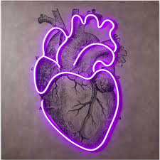 Led Neon Heart Neon Heart Light Neon Artwork Neon Signs