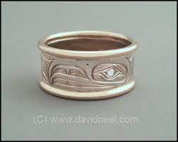 Eagle Ring White Gold Yellow Gold Diamond First Nations Wedding Ring Gold Band Na Native American Wedding Rings Indian Wedding Rings White Gold Rings