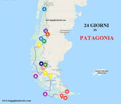 Tour argentina con guida multilingue. Mappa Per Un Itinerario Di Viaggio Fai Da Te In Patagonia Bagaglio A Bordo