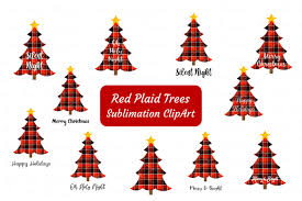 Red Buffalo Plaid Christmas Trees Sayings Sublimation Bundle 382917 Sublimation Design Bundles