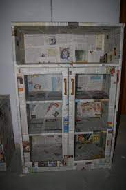 Anschließend legen sie das gewählte geschenkpapier darauf und streichen es glatt. Schranke Mit Papier Bezogen Decoupage Technik Schluter Home Design Diy Blog