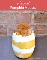 Put the cream in a large bowl. Layered Pumpkin Mousse Hello Little Home