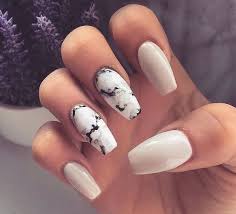 20 Nail Design And Art Ideas For Coffin Nails Styleoholic Item condition:new arrivals marble coffin square nail style:white black gradient marble nail art st