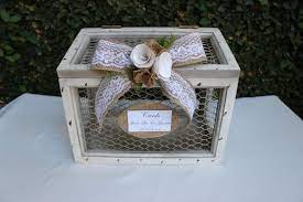 There are so many unique and beautiful wedding card box designs to choose from and you can certainly find the perfect one to fit with your theme and decor. Diy Wedding Card Box Chicken Wire And Wood Google Search Card Box Wedding Wedding Card Diy Rustic Card Box Wedding