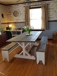 Antique farmhouse offers multiple sales events that include furniture, design lines, décor and art products at incredible savings focused around industrial decor, farmhouse decor, shabby chic, industrial vintage and vintage reproductions. Amazon Com Farmhouse Style Dining Room Table Benches Sold Separately Various Sizes Available Handmade Products