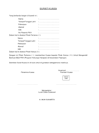 Contoh surat kuasa khusus pengambilan bpkb, gaji, uang, ijazah, paspor, dokumen, barang. Surat Kuasa Pengambilan Pkh