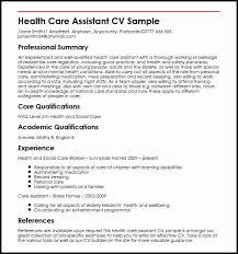 Personal Assistant Job Description Resume Unique Health Care Assistant Cv Sample In 2020 Health Care Assistant Health Care Personal Care Assistant