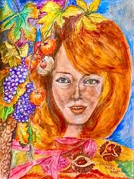 Im the memory of last October Watercolor 25x50 cm October 2025