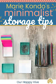 This quick tip is one that is very. Minimalist Storage Tips From Marie Kondo