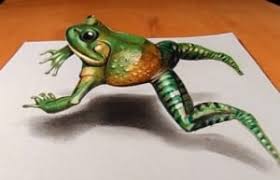 This video is about how to drawing and coloring frog in cartoon style super cute and kawaii. How To Draw A 3d Frog Easy Step By Step 3d Drawing Easy