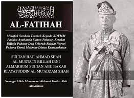 Gambar ini dari koleksi pak habib fb ( syed mustafar benyahya ). Sultan Ahmad Shah Mangkat