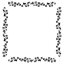 Black and white linear wedding card or invitation with abstract floral background. Beautiful Rose Border Black And White Frame Border Clipart Black And White Border Leaf Png And Vector With Transparent Background For Free Download Black And White Frames Beautiful Roses Clipart Black