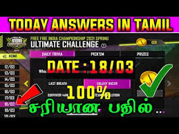 Updated today, june 2021 free fire win to claim gifts(pets, skins and free diamonds) ⭐ click here to see. Free Fire Today 18 3 Answers In Tamil Free Fire Ultimate Challenge Questions And Answers In Tamil Youtube