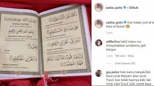 Setelah membaca surat yasin, dianjurkan melafalkan doa. Zaskia Gotik Pamer Baca Yasin Netizen Pahala Ibadahnya Ambyar Matamata Com