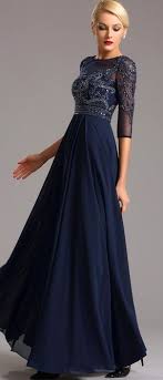 Half Sleeves Navy Blue Evening Dress Formal Gown 36161305 Evening Gown Dresses Formal Evening Dresses Evening Gowns