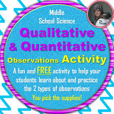 Qualitative And Quantitative Observations Activity Freebie Science Process Skills Science Skills Science Lessons