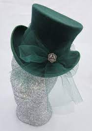 Fancy Dark Green Mini Top Hat Top Hat Fancy Hats Mini Top Hat