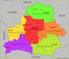 El planisferio trata de representar con más exactitud la esfericidad del mundo en el plano, utilizando para ello una forma ovalada. Mapa De Bielorrusia Annamapa Com