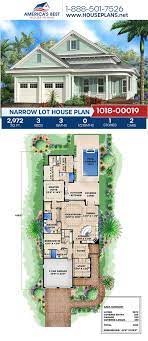 House Plan 1018 00019 Narrow Lot Plan 2 972 Square Feet 3 Bedrooms 3 Bathrooms Narrow Lot House Narrow Lot House Plans Beach House Plans