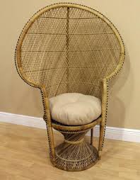 Decorating A Peacock Wicker Chair Of A Bridal Shower 1106 9950 Peacock Chair 266 Price Of Chair For Local Pickup Is Wicker Chair Chair Peacock Chair